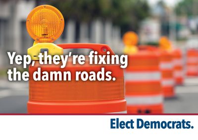 Yep, they’re fixing the damn roads.